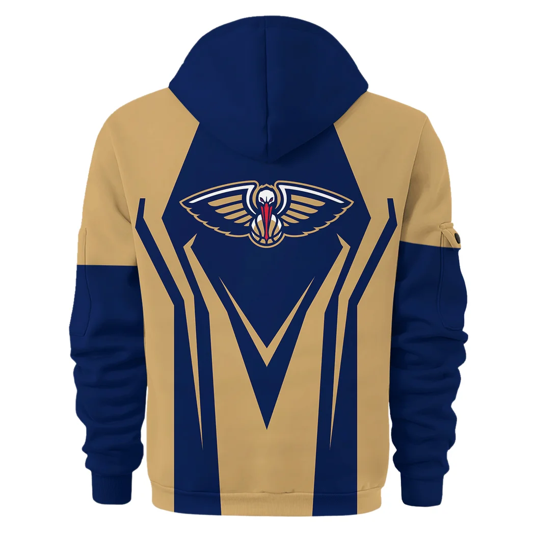 Athletic Hoop Spirit Hoodie Half Zip 3D, Supporter Style Half-Zip Hoodie HVN1274 - Image 3