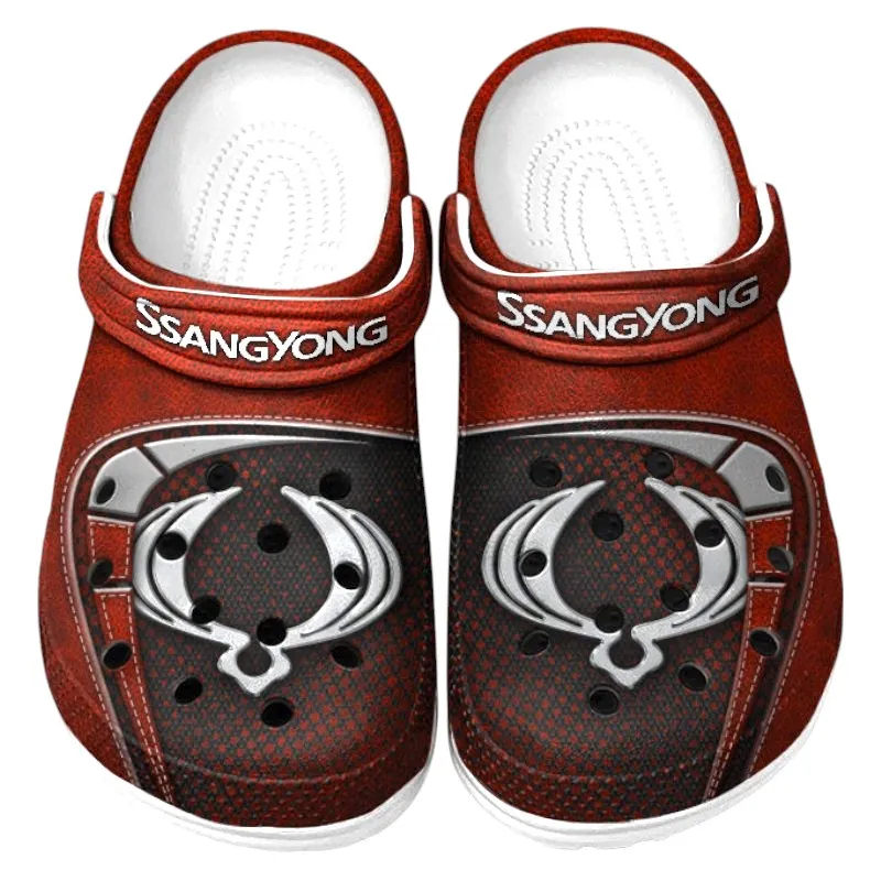 Automotive Theme Adventure Utility Vehicle Clog with Full Print Design, Stylish Everyday Comfort for Car Enthusiasts CAR177 - Red