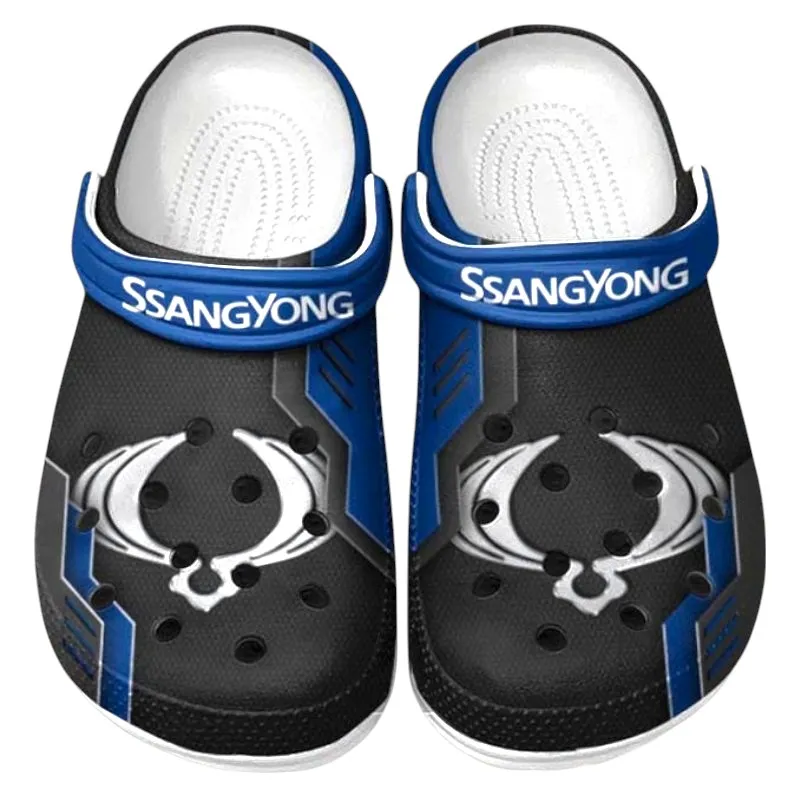 Automotive Theme Adventure Utility Vehicle Clog with Full Print Design, Stylish Everyday Comfort for Car Enthusiasts CAR185 - Blue