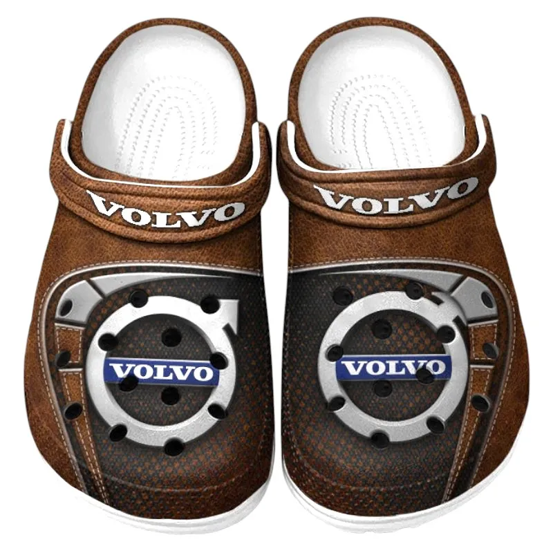 Automotive Theme All-Wheel Drive Vehicle Clog with Full Print Design, Stylish Everyday Comfort for Car Enthusiasts CAR177 - Brown