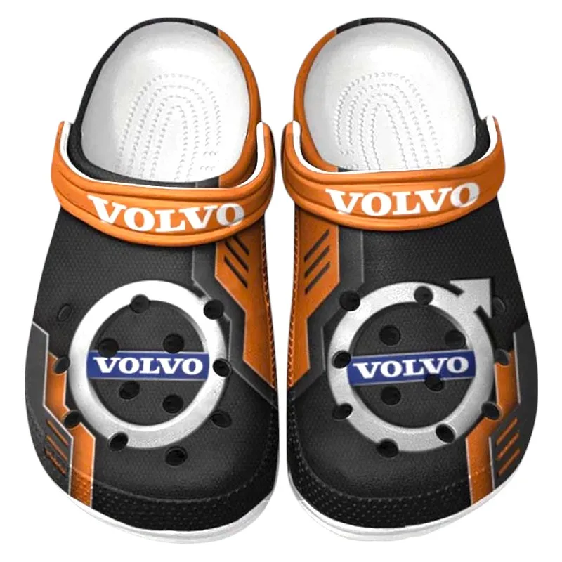 Automotive Theme All-Wheel Drive Vehicle Clog with Full Print Design, Stylish Everyday Comfort for Car Enthusiasts CAR185 - Orange