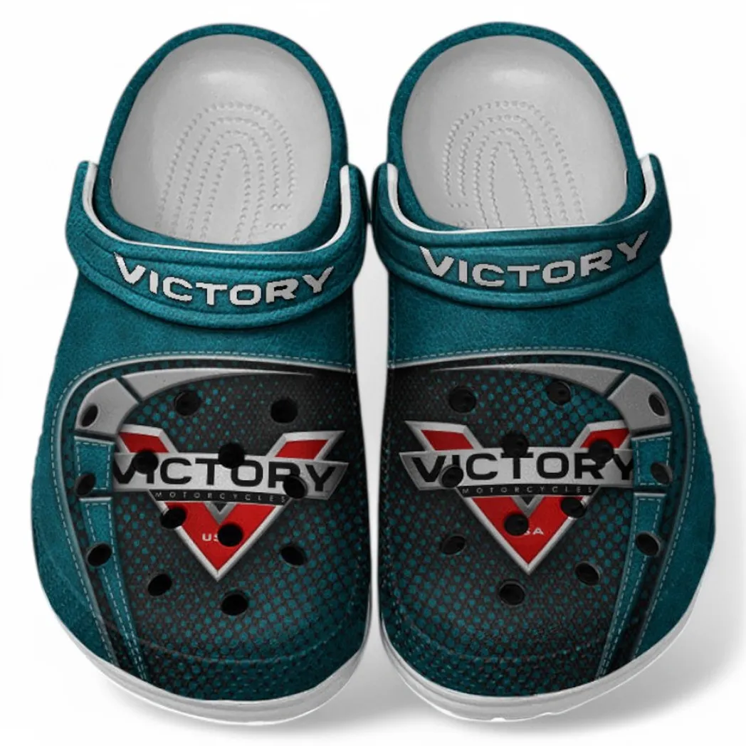 Automotive Theme American V-Twin Clog with Full Print Design, Stylish Everyday Comfort for Car Enthusiasts CAR183 - Cyan
