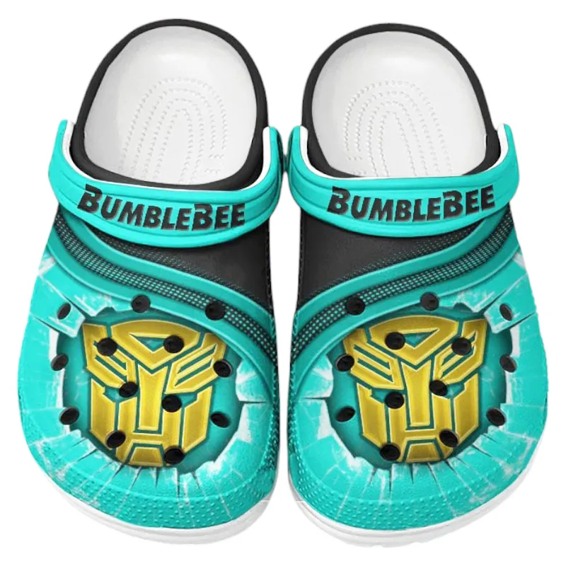 Automotive Theme Classic Muscle Clog with Full Print Design, Stylish Everyday Comfort for Car Enthusiasts CAR188 - Cyan