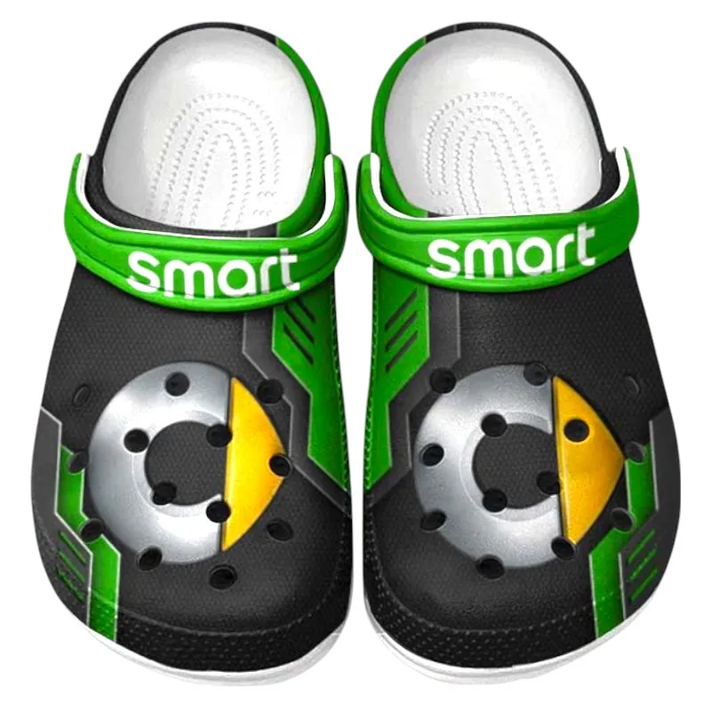 Automotive Theme Compact City Car Clog with Full Print Design, Stylish Everyday Comfort for Car Enthusiasts CAR185 - Green