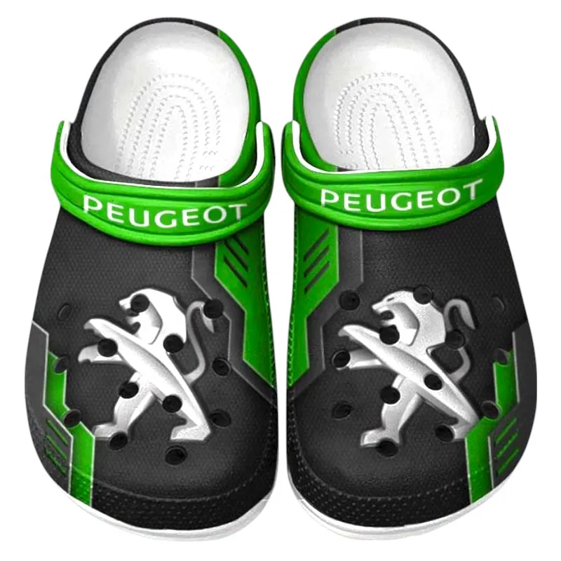Automotive Theme Compact Hatchback Clog with Full Print Design, Stylish Everyday Comfort for Car Enthusiasts CAR185 - Green