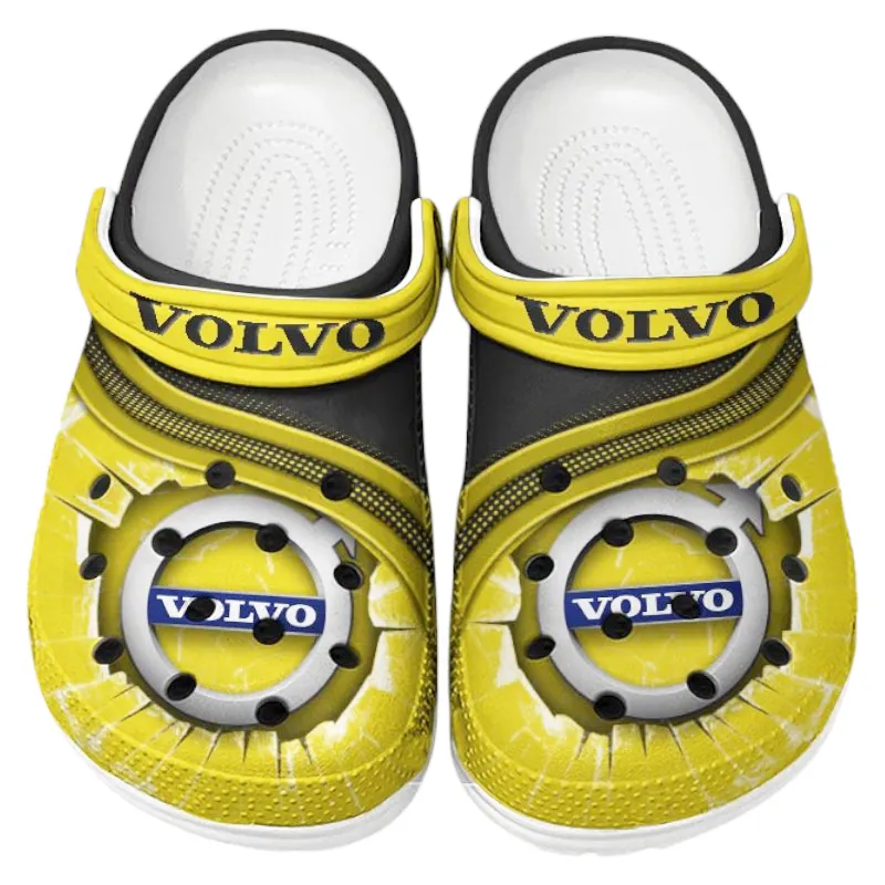 Automotive Theme Executive Auto Clog with Full Print Design, Stylish Everyday Comfort for Car Enthusiasts CAR188 - Yellow