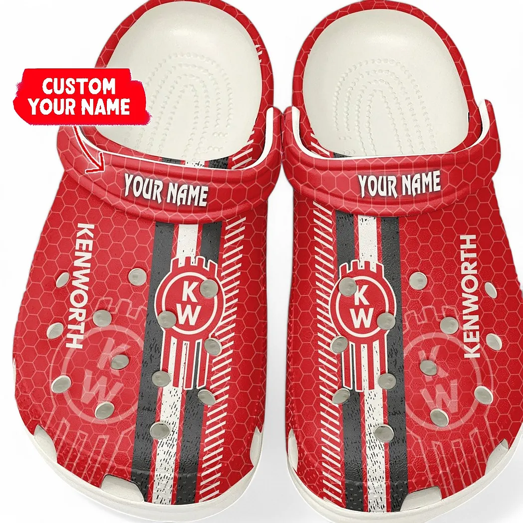 Automotive Theme Freight Hauler Clog with Full Print Design, Stylish Everyday Comfort for Car Enthusiasts CAR820 - White