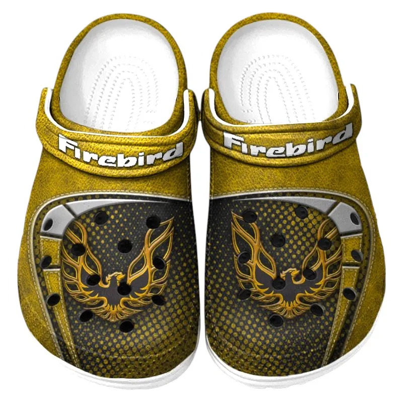Automotive Theme Heritage Sports Car Clog with Full Print Design, Stylish Everyday Comfort for Car Enthusiasts CAR177 - Yellow