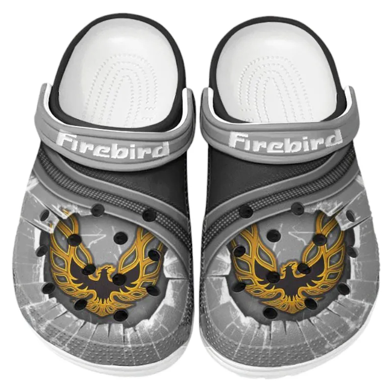 Automotive Theme Heritage Sports Car Clog with Full Print Design, Stylish Everyday Comfort for Car Enthusiasts CAR188 - Gray