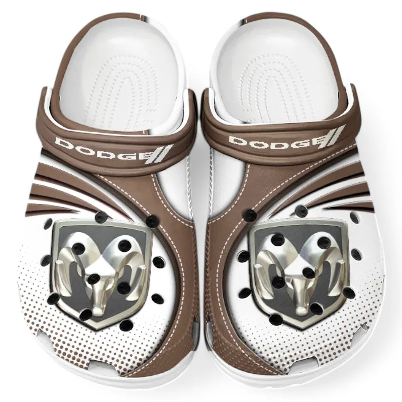 Automotive Theme High-Performance Automobile Clog with Full Print Design, Stylish Everyday Comfort for Car Lovers CAR181 - Brown