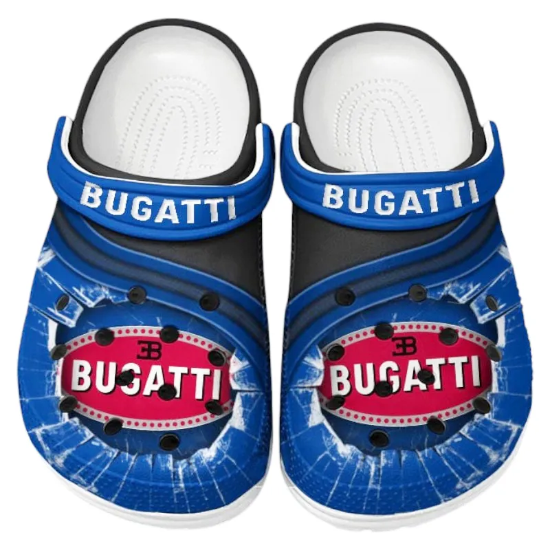 Automotive Theme High-Performance Supercar Clog with Full Print Design, Stylish Everyday Comfort for Car Enthusiasts CAR188 - Blue