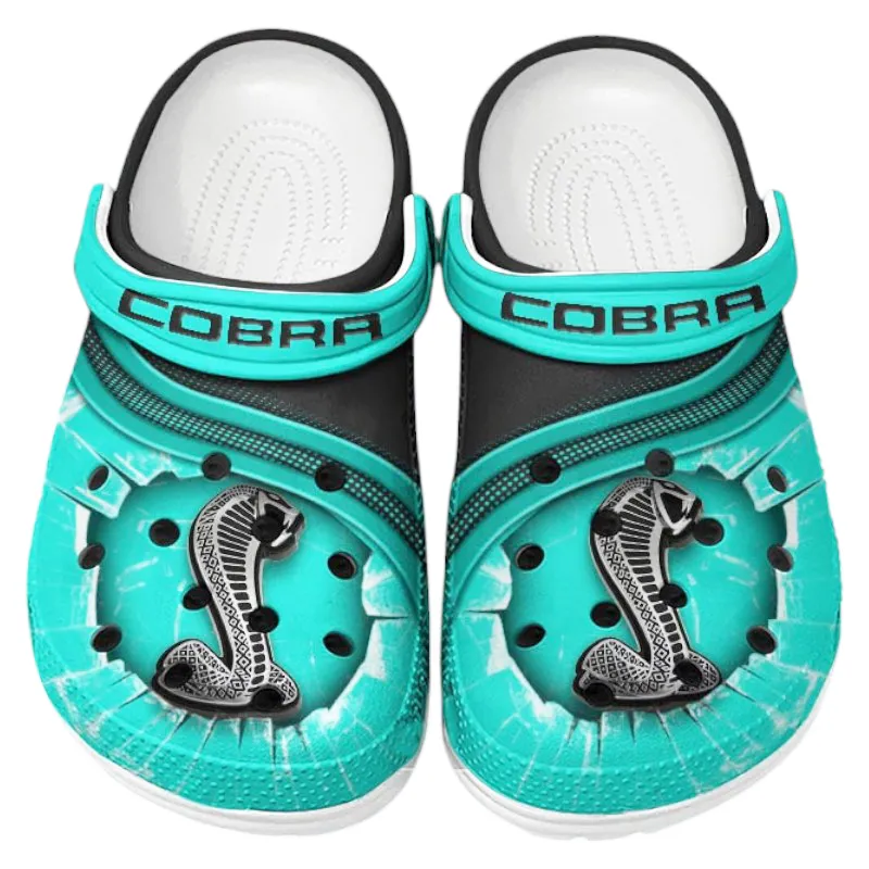 Automotive Theme High-Torque Auto Clog with Full Print Design, Stylish Everyday Comfort for Car Enthusiasts CAR188 - Cyan