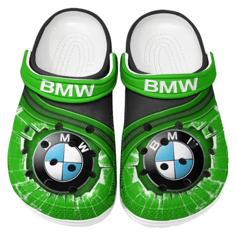 Automotive Theme Luxury Sedan Clog with Full Print Design, Stylish Everyday Comfort for Car Enthusiasts CAR188 - Green