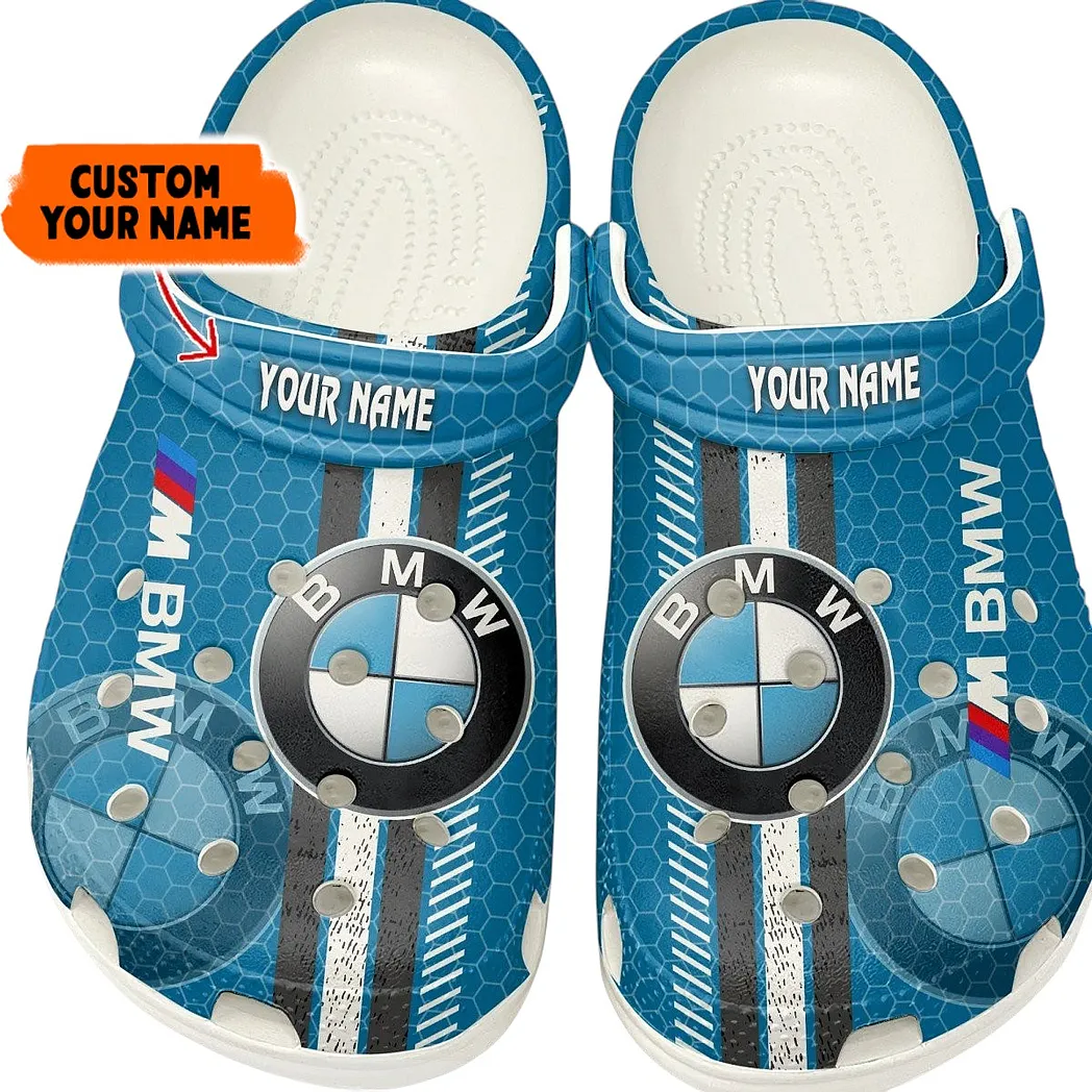 Automotive Theme Luxury Sedan Clog with Full Print Design, Stylish Everyday Comfort for Car Enthusiasts CAR820 - White