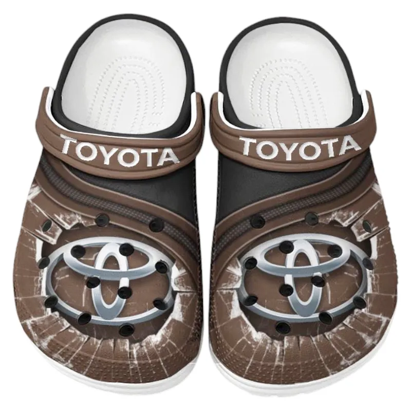 Automotive Theme Mid-Size SUV Clog with Full Print Design, Stylish Everyday Comfort for Car Enthusiasts CAR188 - Brown