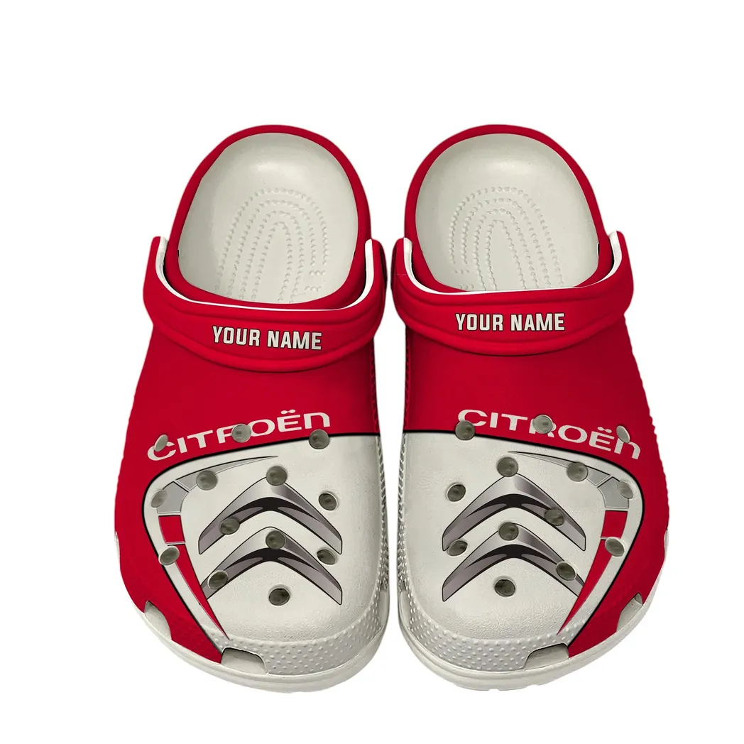 Automotive Theme Modern Hatch Clog with Full Print Design, Stylish Everyday Comfort for Car Enthusiasts CAR168 - White