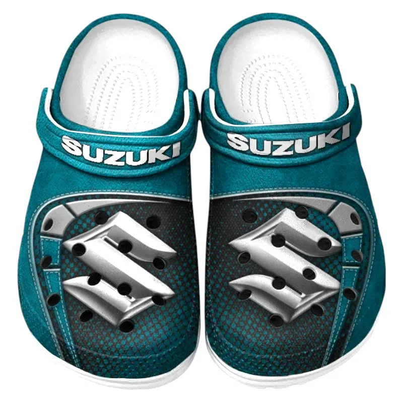 Automotive Theme Performance Hatch Clog with Full Print Design, Stylish Everyday Comfort for Car Enthusiasts CAR177 - Cyan