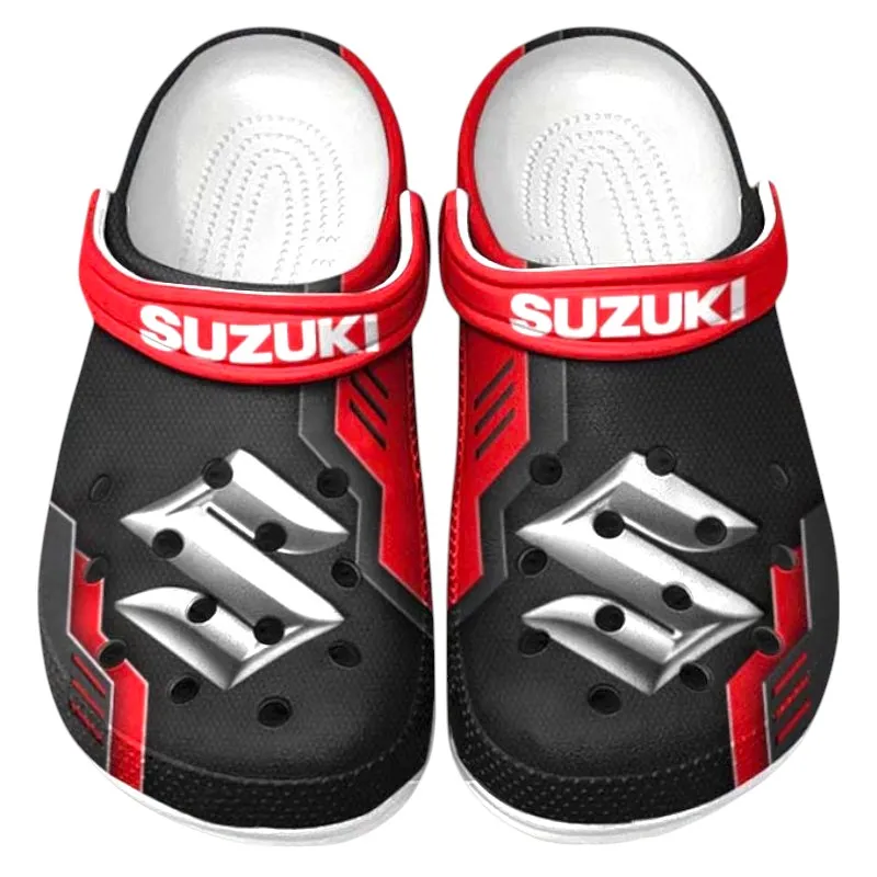 Automotive Theme Performance Hatch Clog with Full Print Design, Stylish Everyday Comfort for Car Enthusiasts CAR185 - Red