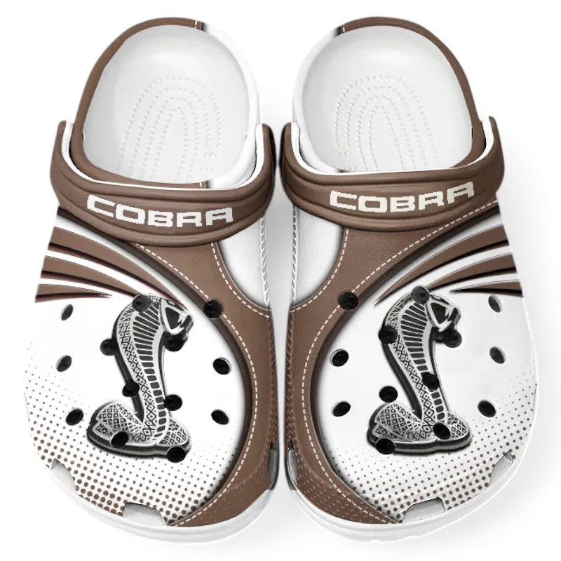 Automotive Theme Performance Muscle Car Clog with Full Print Design, Stylish Everyday Comfort for Car Enthusiasts CAR181 - Brown