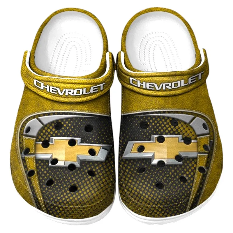 Automotive Theme Practical Hatchback Clog with Full Print Design, Stylish Everyday Comfort for Car Enthusiasts CAR177 - Yellow