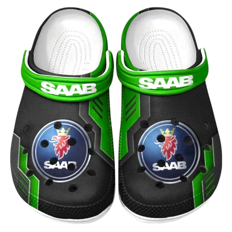 Automotive Theme Practical Sedan Clog with Full Print Design, Stylish Everyday Comfort for Car Enthusiasts CAR185 - Green
