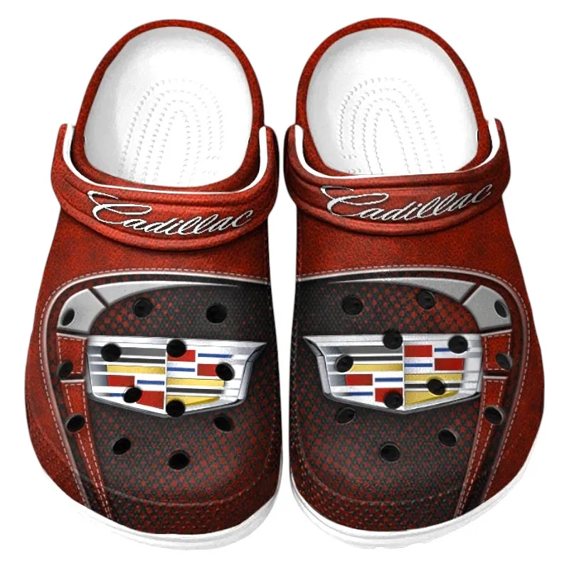 Automotive Theme Refined Classic Ride Clog with Full Print Design, Stylish Everyday Comfort for Car Enthusiasts CAR177 - Red