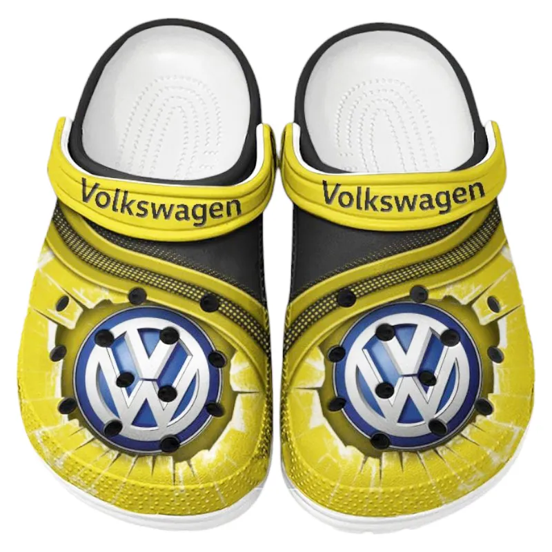 Automotive Theme Reliable Automobile Clog with Full Print Design, Stylish Everyday Comfort for Car Enthusiasts CAR188 - Yellow