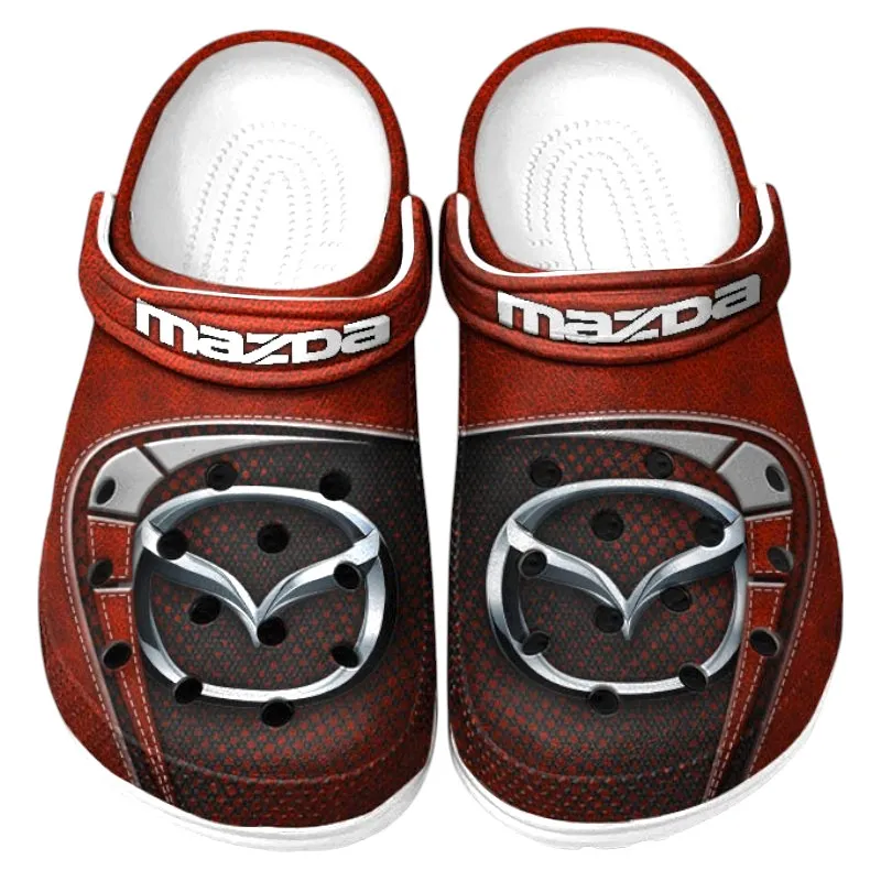 Automotive Theme Roadster Clog with Full Print Design, Stylish Everyday Comfort for Car Enthusiasts CAR177 - Red