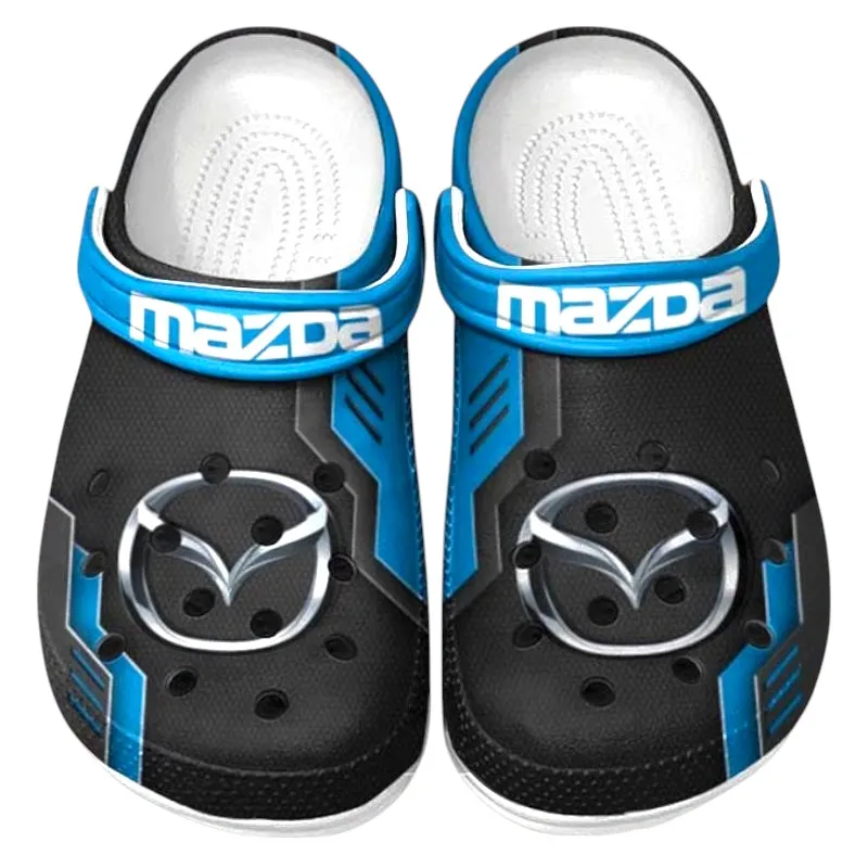 Automotive Theme Roadster Clog with Full Print Design, Stylish Everyday Comfort for Car Enthusiasts CAR185 - Blue