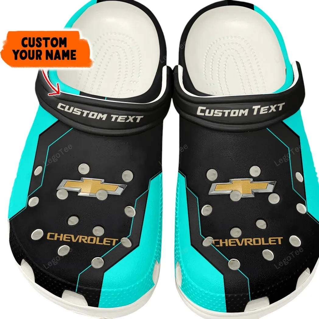 Automotive Theme Sporty Compact Vehicle Clog with Full Print Design, Stylish Everyday Comfort for Car Enthusiasts CAR140 - Cyan