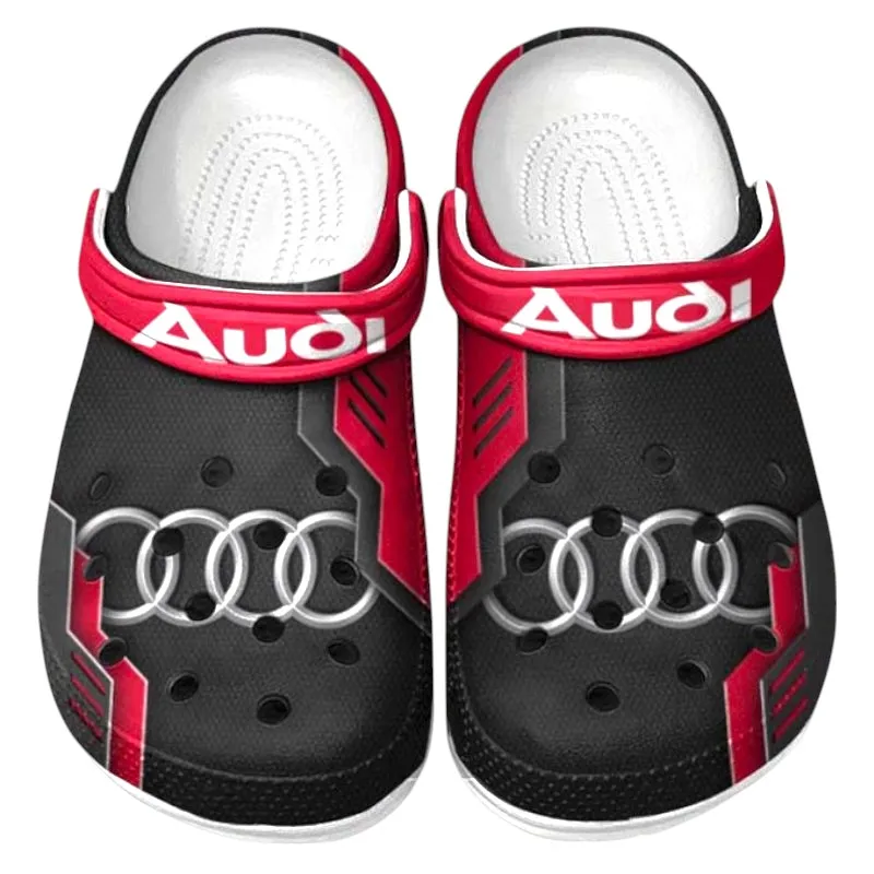 Automotive Theme Stylish GT Car Clog with Full Print Design, Stylish Everyday Comfort for Car Enthusiasts CAR185 - Red