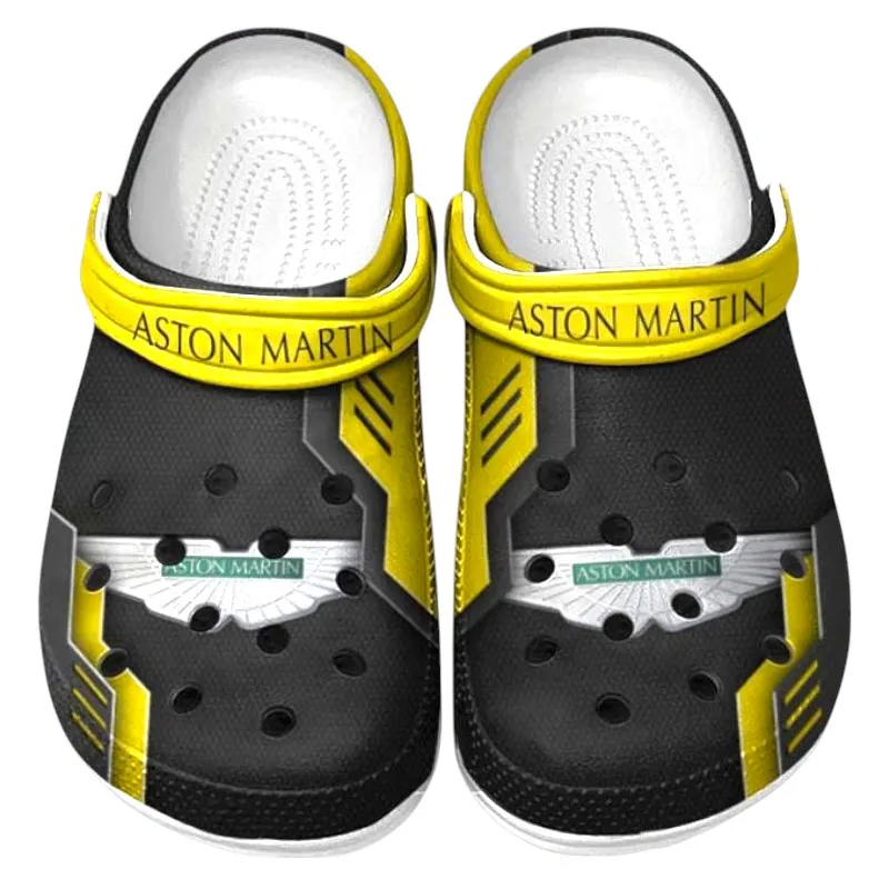 Automotive Theme Stylish GT Car Clog with Full Print Design, Stylish Everyday Comfort for Car Enthusiasts CAR185 - Yellow