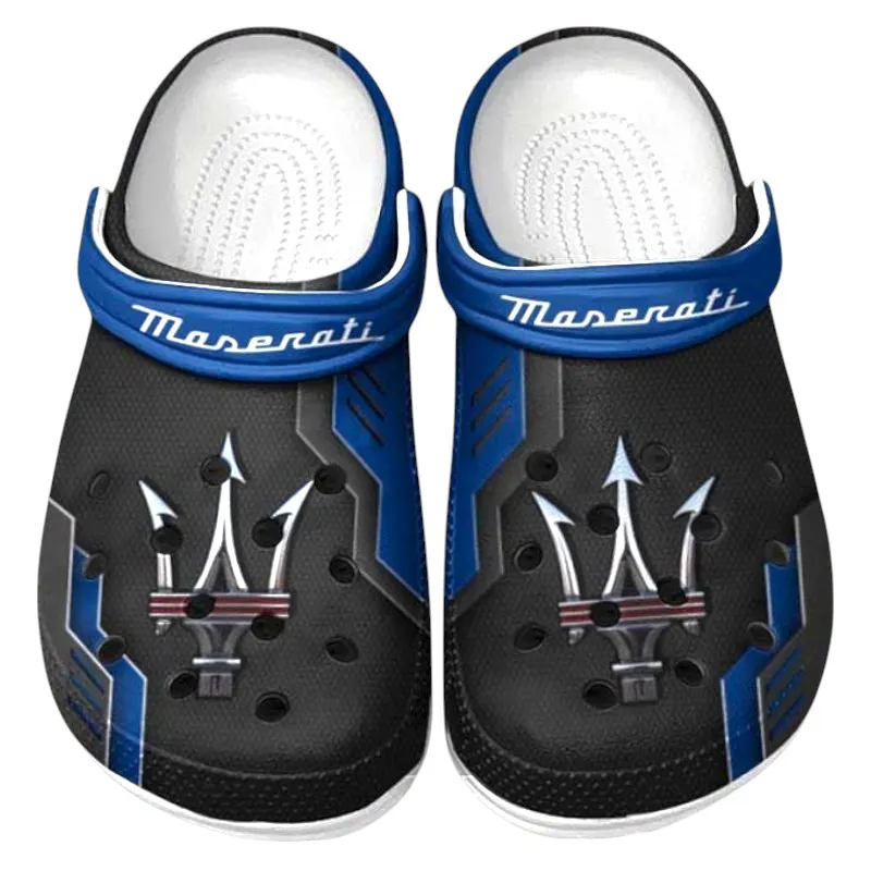 Automotive Theme Supercar Clog with Full Print Design, Stylish Everyday Comfort for Car Enthusiasts CAR185 - Blue