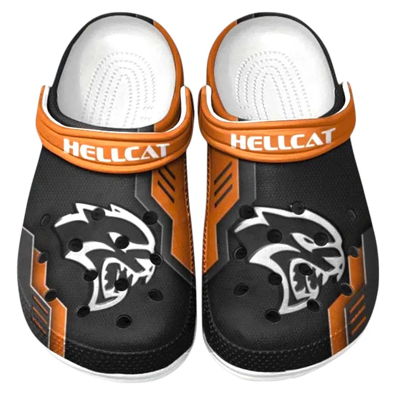 Automotive Theme Track-Ready Muscle Clog with Full Print Design, Stylish Everyday Comfort for Car Enthusiasts CAR185 - Orange