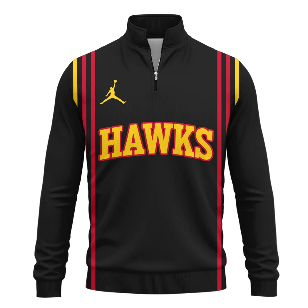 Basketball Fans Quarter-Zip Sweatshirt, Football Fan Quarter-Zip Fit HVN1277 - Image 2