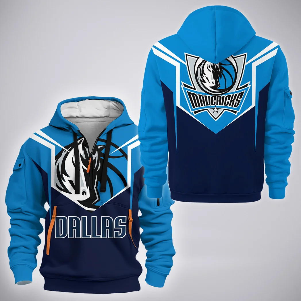 Basketball Lifestyle Squad Hoodie Half Zip 3D, Active Spirit Hoodie HVN1279