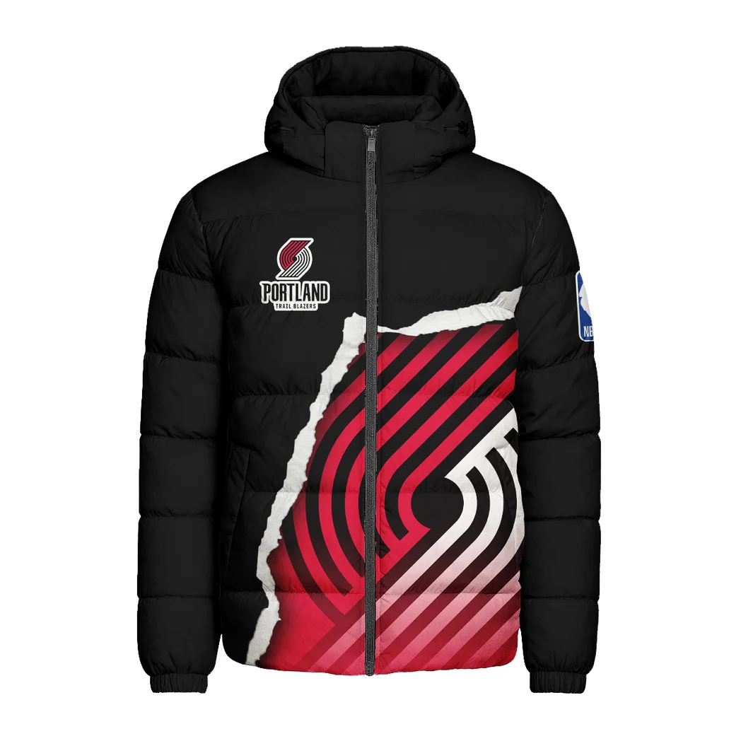 Basketball Nation Squad Hooded Cotton Jacket, Everyday Comfort Sport Puffer HVN1273 - Image 2