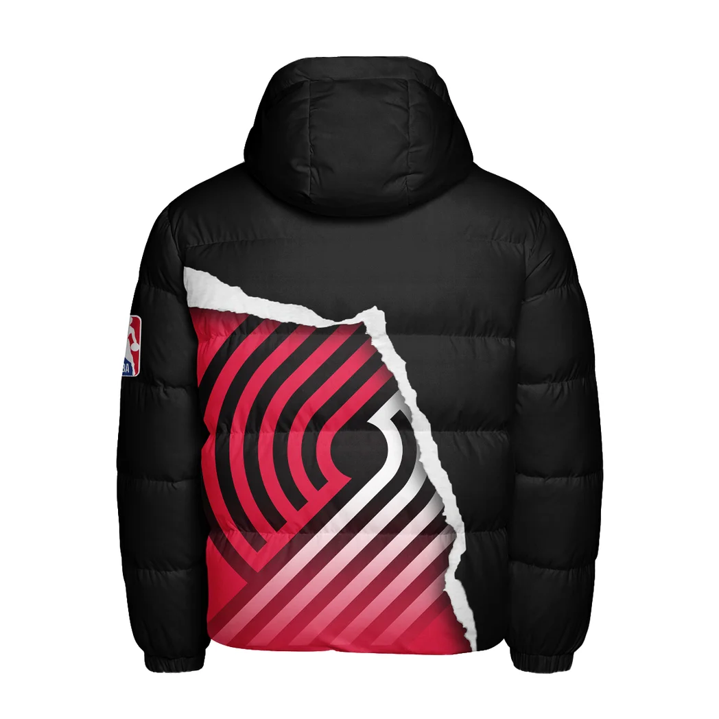Basketball Nation Squad Hooded Cotton Jacket, Everyday Comfort Sport Puffer HVN1273 - Image 3