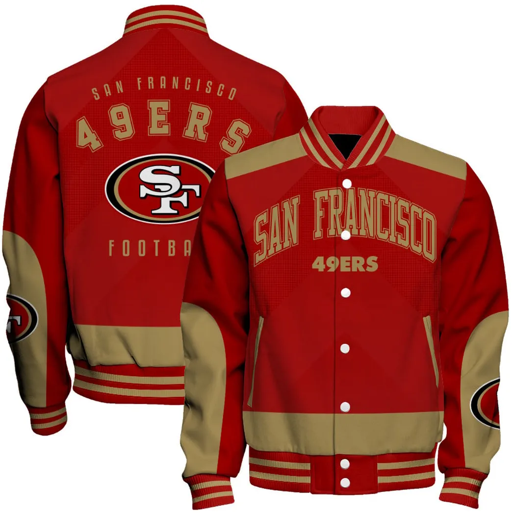 Bay Area Faithful Baseball Jacket, Game-Day Varsity Outerwear NFL550