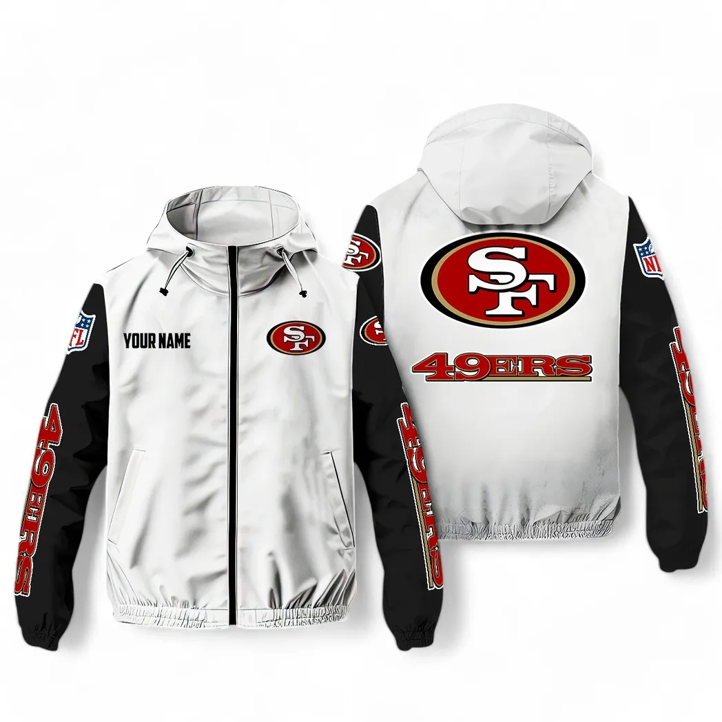 Bay Area Faithful Windbreaker Jacket, Durable Supporter Jacket NFL291 - White