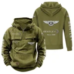 Luxury Sports Car Tactical Quarter Zip Hoodie, Exclusive Logo Hoodie For Car Enthusiasts CAR960 - Army Green