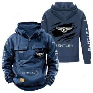 Prestige Auto Tactical Quarter Zip Hoodie, Exclusive Logo Hoodie For Car Enthusiasts CAR122 - Dark Blue