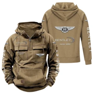 Exotic Car Tactical Quarter Zip Hoodie, Exclusive Logo Hoodie For Car Enthusiasts CAR960 - Khaki