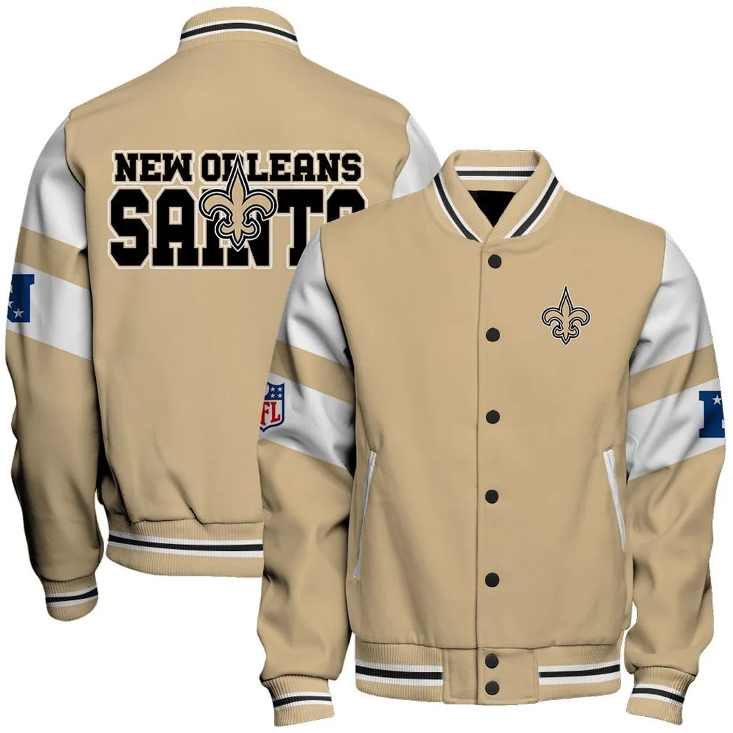 Big Easy Squad Baseball Jacket, Loyal Supporter Varsity Gear NFL550