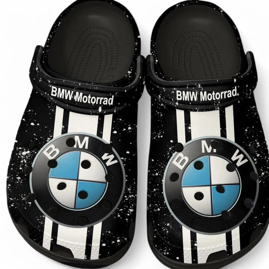 Black Custom Dual-Sport Motorcycle All Over Print Clog, Car Culture Inspired Footwear Gift for Men and Women CAR620