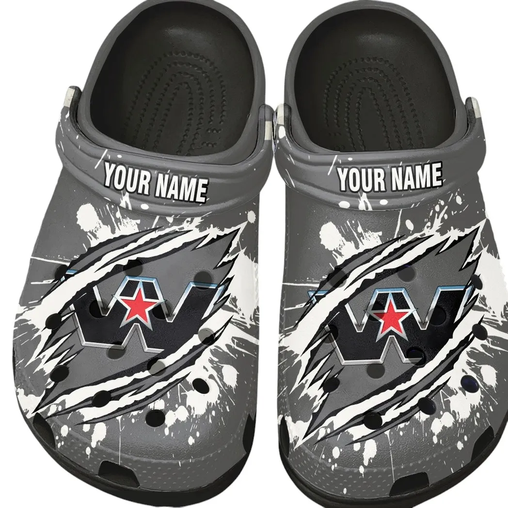 Black Custom Heavy-Duty Truck All Over Print Clog, Car Culture Inspired Footwear Gift for Men and Women CAR153