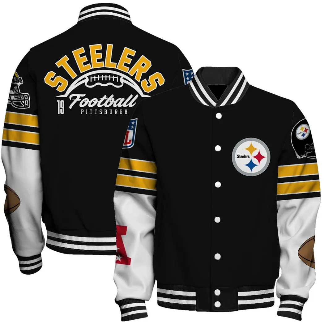 Black Pride Baseball Jacket, Heritage Baseball Fan Jacket NFL550