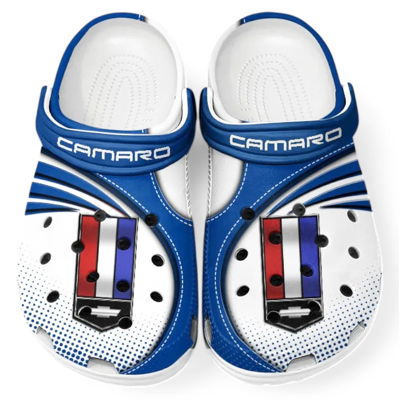 Blue Custom Performance Sedan All Over Print Clog, Car Culture Inspired Footwear Gift for Men and Women CAR181