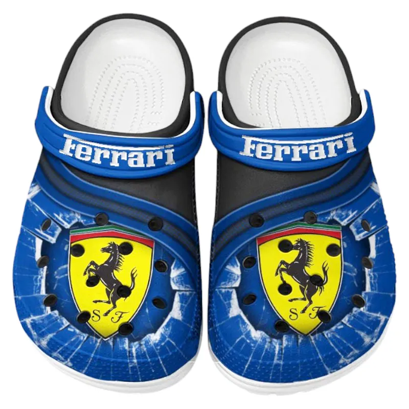 Blue Custom Racing-Inspired Coupe All Over Print Clog, Car Culture Inspired Footwear Gift for Men and Women CAR188