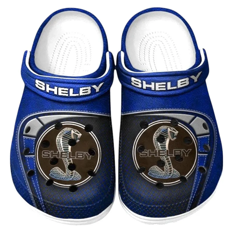 Blue Edition American Sports Car Inspired All Over Print Clog, Perfect Gift Footwear for Automotive Enthusiasts CAR177